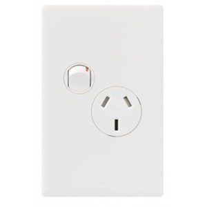 Excel Life Single Vertical Socket - White